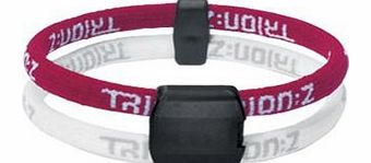 Wristbands  Dual Loop Lite Ionic/Magnetic Bracelet White/Red