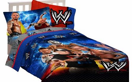 WWE Wrestling Champions 5-Piece Double Bed Size Sheet Set With Padded Duvet