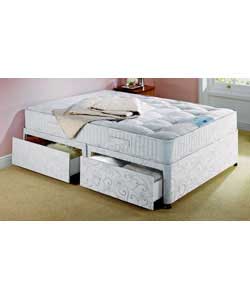 Trizone 5ft King Size Divan - 4 Drawers