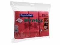 Wypall red microfibre cleaning cloths,