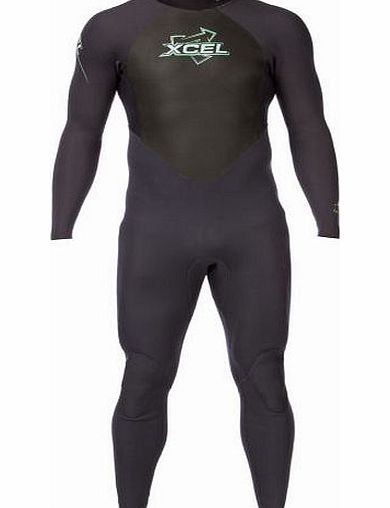 Xcel Mens SLX 3/2mm Offset Back Zip Wetsuit - Graphite