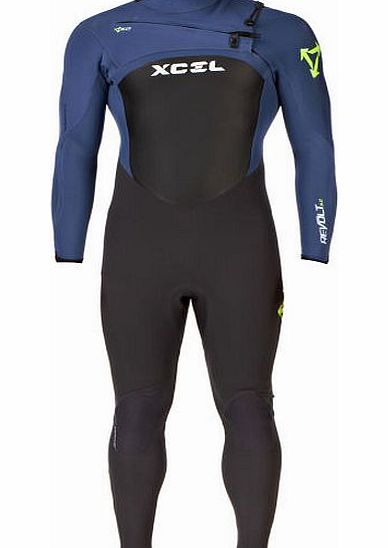 Xcel Mens Xcel Revolt X2 3/2mm Chest Zip Wetsuit -