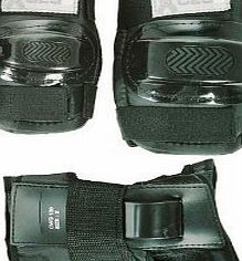 Xcess Skates Knee Pads, Elbow Pads and Wrist Guards - Childs Triple Set - Black