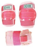 Xcess Skates Knee Pads, Elbow Pads and Wrist Guards - Childs Triple Set - Pink