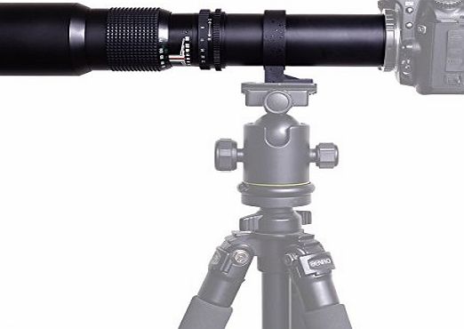 500mm f/8.0-32 Telephoto Lens T-mount For Nikon 1 J1 J2 V1 Cameras D300 D300S D700 D3000 D3100 D5000 D5100 / Canon Digital Rebel 300D Xt 350D Xti 400D XS T1i T2i T3 T3i T4i / Pentax U PK Kon