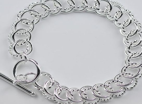 New Fashion Jewelry Classic New solid silver Buckle bracelet Women Mens 925 Jewelry +velvet pouch