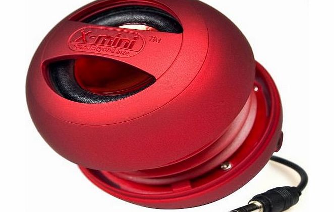 XMI X-Mini II 2nd Generation Capsule Speaker for iPhone/iPad/iPod/MP3 Player/Laptop - Red