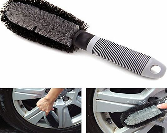 Xpassion Car Wheel Cleanning Brush Xpassion Soft Alloy Brush Cleanner Tire Wheel Brush Drill Cleaning Tool Non-Scratch Material
