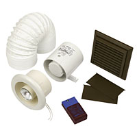 XPELAIR Britex In-Line White 30W Shower Fan Kit