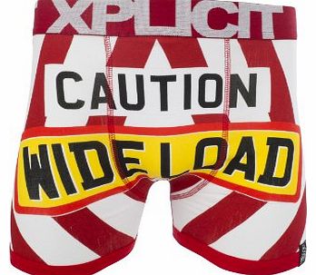 Xplicit Mens Caution Funny Rude Novelty Boxer Shorts Formula One Medium