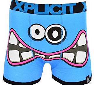 Mens ``Mental`` Funny Novelty Boxer Shorts Stag Do Boxers Directoire Blue XX-Large