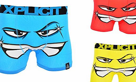 Mens ``Twinkle`` Funny Novelty Boxer Shorts Stag Do Boxers Blazing Yellow Small