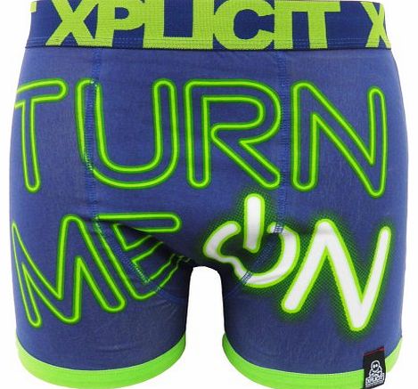 Mens Xplicit Cotton Novelty Fitted Turn Boxer Short, Trunk