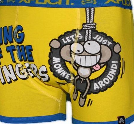 Xplicit Mens Xplicit King Of The Swingers Boxer Shorts Q5 Size Small Yellow