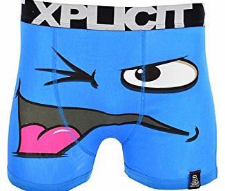 Mens``Winky``Funny Novelty Boxer Shorts Stag Do Boxers Directoire Blue Large