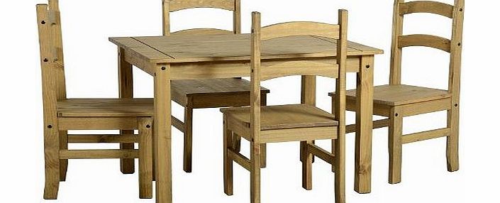 Xpress Delivery Corona Dining Table and Chair Sets Full Range - Pine Dining Room Tables and Chairs (Corona Mexican 4 Seater Dining Set)