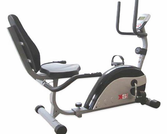 XS Sports Magnetic Recumbent Seated Exercise Bike-Fitness Cardio Weightloss Machine-With PC and Pulse Sensors