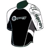 xs-stock Mens OSX Osprey Wetsuit Rash Vest Black / White XL