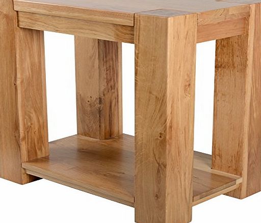 XSS Balmoral Sold Oak Lamp Side Table Chunky Wooden Living Room Bedroom Furniture