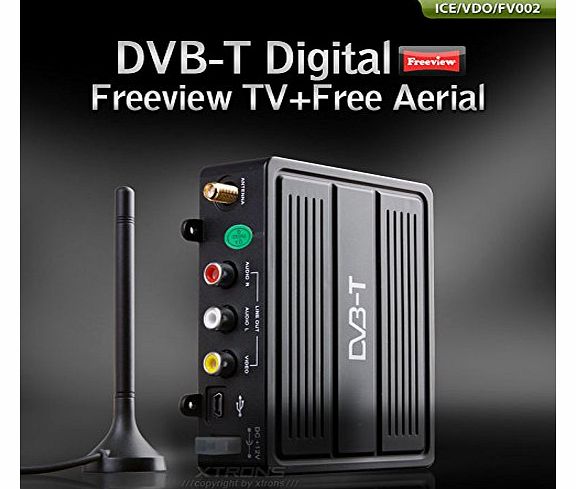 Xtrons  Car Freeview TV Receiver Box Digital DVB-T*Free Aerial