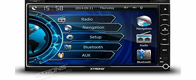 � Double 2 Din 6.95`` Touch Screen Car Stereo In Dash DVD Player GPS Bluetooth FM AM RDS CD USB SD Ipod Virtual CDC