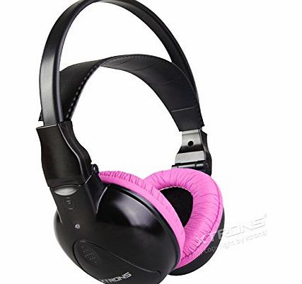 Xtrons  IR Wireless Dual Channels Infrared Stereo Cordless Headphones 2 Channels for Children with built-in IR transmitter
