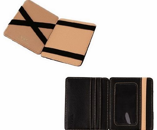 YCM020109 Black Fashion Magic Wallet and credit/ID case holder fathers gift 5 card hold - Beige By Y&G