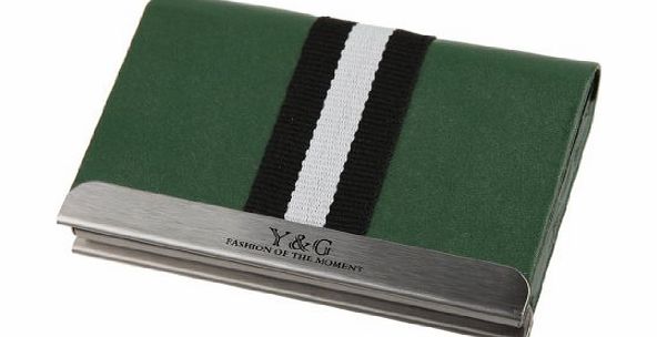 YDC02A04 Dark Green Presents Idea for Xmas Day Leather Elastic Card Case Working Boyfriends By Y&G