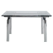 Yakima Dining Table, Black Glass