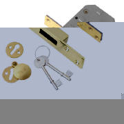 Door lock - 5 lever deadlock brass 3