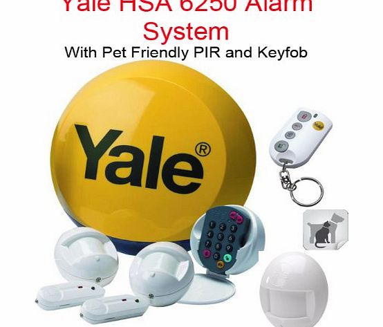 Yale HSA 6250 Family Home Alarm System With 1 Pet-friendly PIR amp; Keyfob