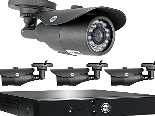 Yale SCH-804A 1 TB Easy Fit Camera and Channel CCTV Hybrid Kit (Pack of 4)