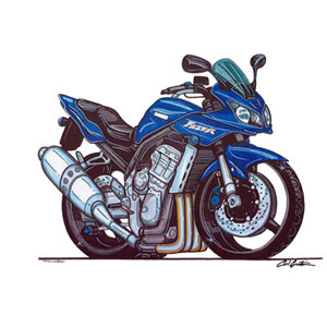 yamaha Fazer 1000 - Blue Kids T-shirt