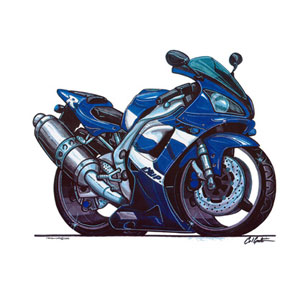 yamaha R1 - Blue T-shirt
