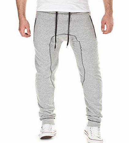 Yazubi Designer Mens Jogger Pants - Tracksuit Trousers, grey melange, XL