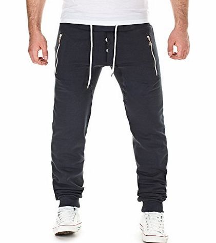 Yazubi Designer Mens Jogger Pants - Tracksuit Trousers, navy, M