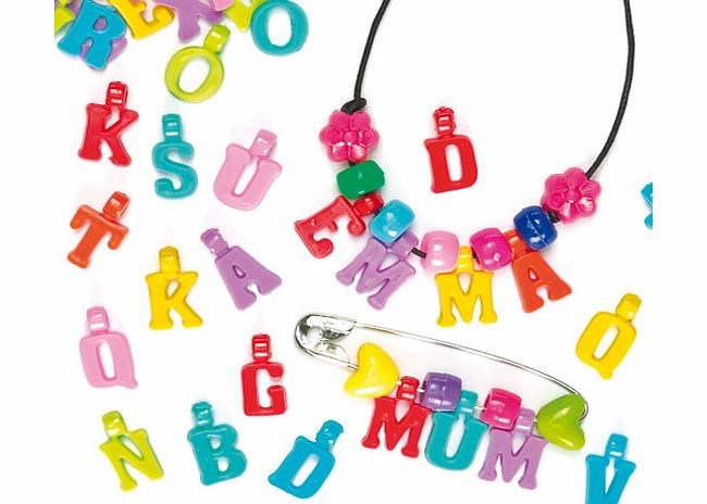 Yellow Moon Alphabet Charms - Pack of 160