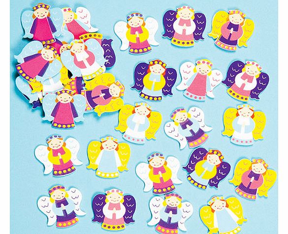 Yellow Moon Angel Foam Stickers - Pack of 100
