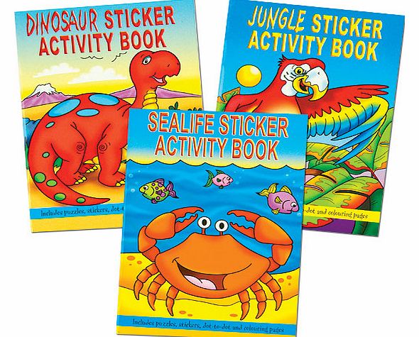 Yellow Moon Animal Sticker Activity Books - Pack of 6