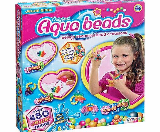 Aqua Beads Jewel Rings - Each