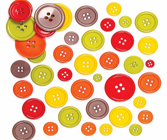 Yellow Moon Autumn Coloured Buttons - 54g pack