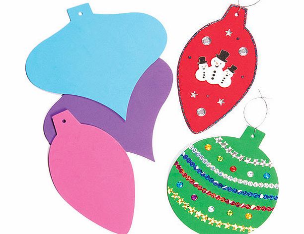 Yellow Moon Bauble Foam Shapes - Pack of 12