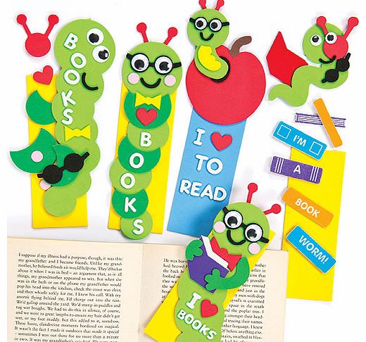 Bookworm Foam Bookmark Kits - Pack of 4