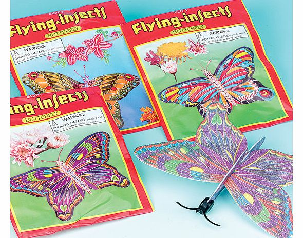 Yellow Moon Butterfly Gliders - Pack of 6