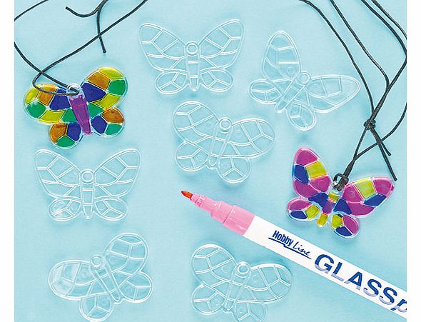 Yellow Moon Butterfly Mosaic Pendants - Pack of 8