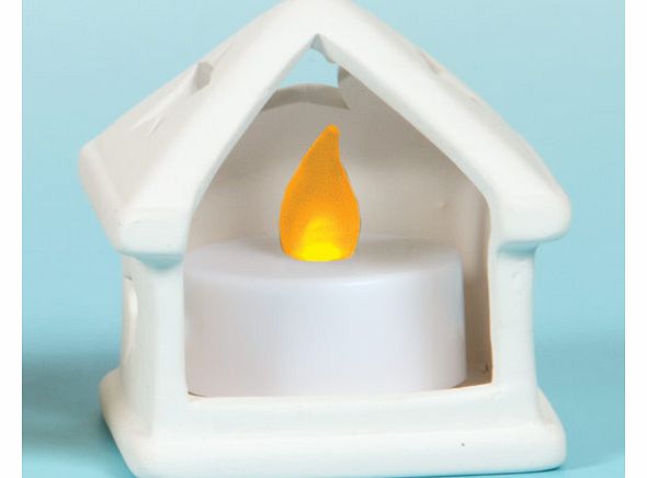 Yellow Moon Ceramic Lantern Tealight Holders - Pack of 4