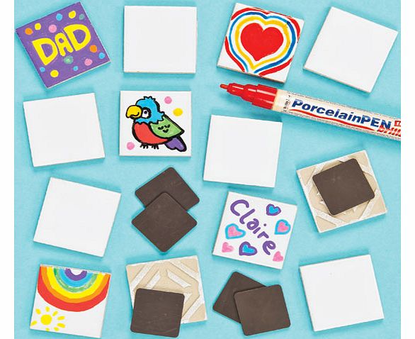 Ceramic Tile Magnets - Pack of 10