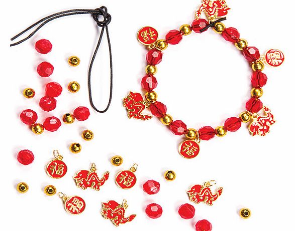 Yellow Moon Chinese Charm Bracelet Kits - Pack of 3