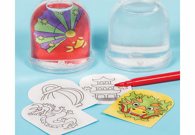 Chinese Colour-in Snowstorms - Pack of 4