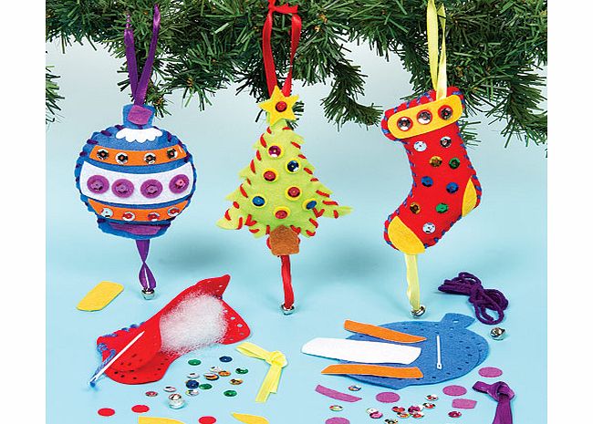 Christmas Decoration Sewing Kits - Pack of 3